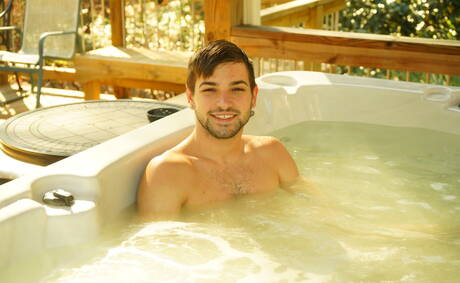 Hot americans, superstud Johnny Rapid and bull Collin Simpson have a hot couple sex in the pool