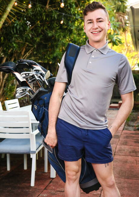 Men.com: Two american guys well-built Dirk Caber and young Zander Lane fuck ass after sucking outside