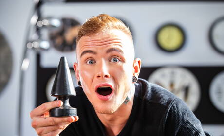 Russian superstud Dato Foland and strongman Scott Miller drilling an ass