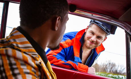 River, Ricky, Matthew, DeAngelo in hot interracial groupsex outdoor