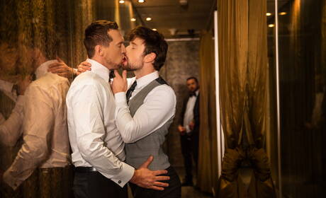 Geile Kumpels Pierce Paris, Drew Dixon und Tyler Berg bei heißer Dreier-Arschfick-Action