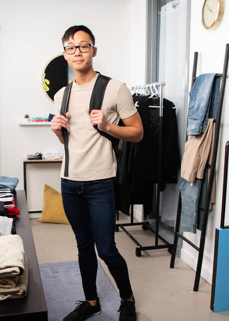 Ebony strongman Trent King and asian twink Dane Jaxson have a good anal sex