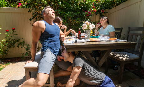 Two american dudes muscular Alex Mecum and young dude Zander Lane banged each other in the kitchen