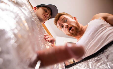 American beautiful boy Theo Brady and french hairy stud Olivier Robert sucking and screwing each other