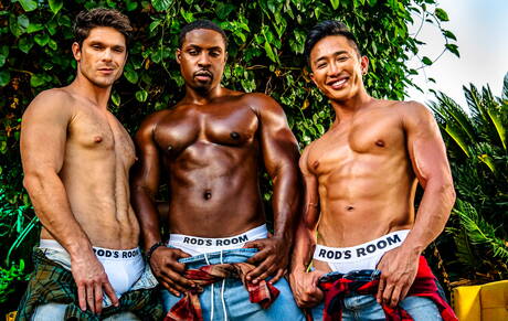 Die versauten Typen Devin Franco, Deangelo Jackson und Jkab Ethan Dale beim interracialen Gruppensex im Freien