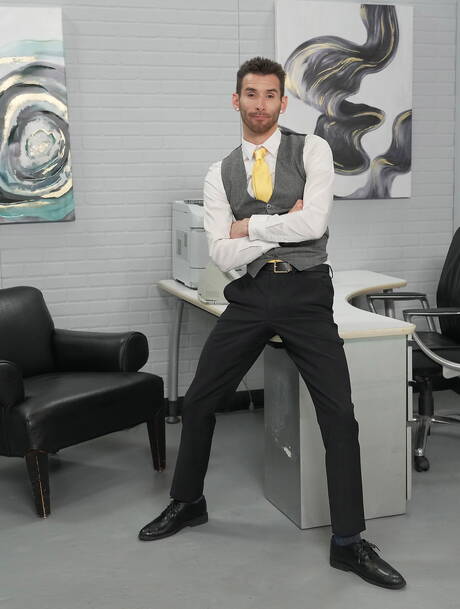 American hairy stud Mitch Matthews and muscular Q Jaxx in hot interracial anal sex