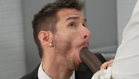 American hairy stud Mitch Matthews and muscular Q Jaxx in hot interracial anal sex