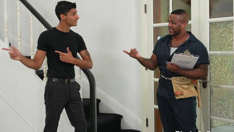 Heiße amerikanische Jungs, der hübsche Apollo Fates und der attraktive Micah Martinez lutschen und ficken sich gegenseitig in der Küche