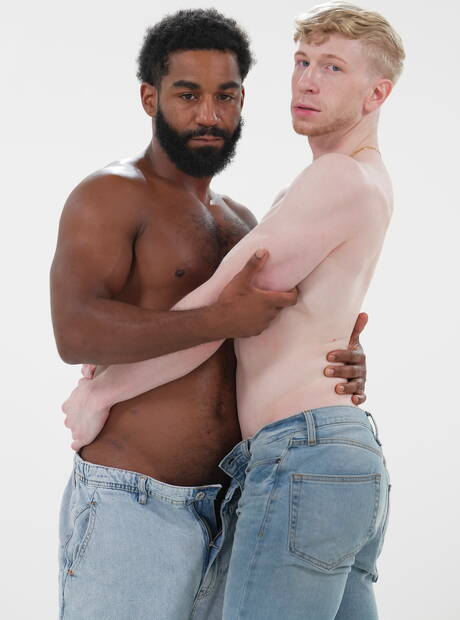 American muscular Jesse Stone and tough guy Shadow have a good interracial sex