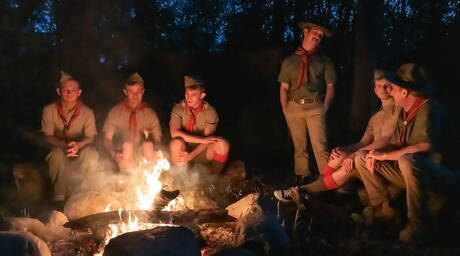 Sexy Greg Mckeon, Logan Cross and Colton Fox have 3some anal sex outside