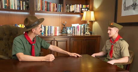 Two american boys hot twink Jonah Wheeler and hunky guy Colton Fox have anal sex