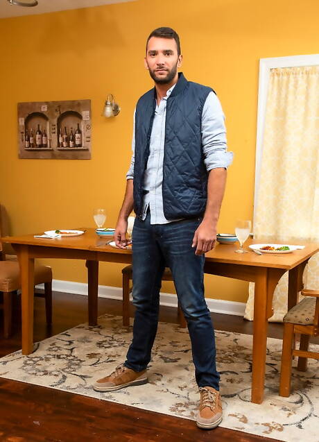 Heiße Lauren Phillips, Autumn Borrelli, Brian Adams und Matthew Figata in einer bisexuellen Sexszene