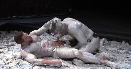 Two american dudes hot bear Hunter Marx and hairy bear Shay Michaels fuck after dick sucking