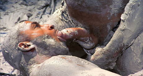 Two american dudes hot bear Hunter Marx and hairy bear Shay Michaels fuck after dick sucking