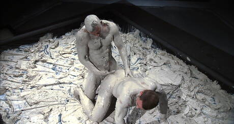 Two american dudes hot bear Hunter Marx and hairy bear Shay Michaels fuck after dick sucking