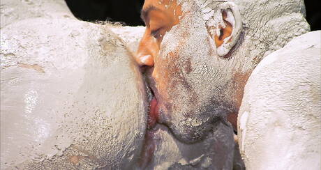 Two american dudes hot bear Hunter Marx and hairy bear Shay Michaels fuck after dick sucking