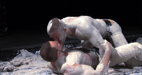 Two american dudes hot bear Hunter Marx and hairy bear Shay Michaels fuck after dick sucking