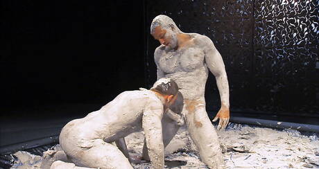 Two american dudes hot bear Hunter Marx and hairy bear Shay Michaels fuck after dick sucking