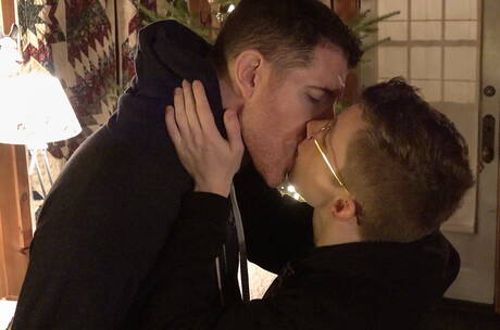 American stars strongman Legrand Wolf and twink Felix Maze drilling an ass outside