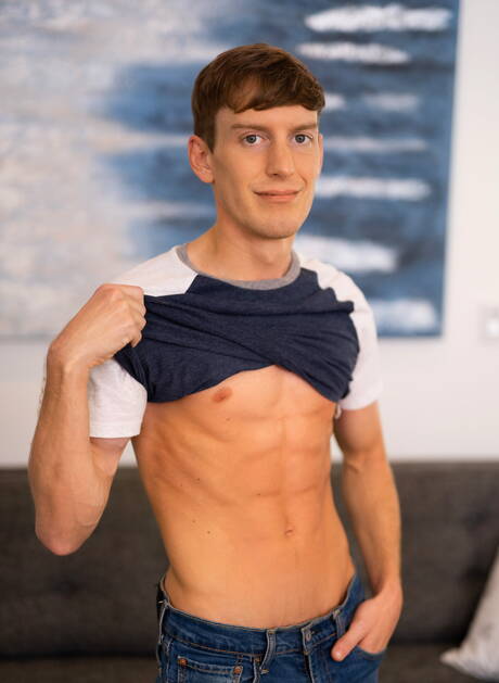 American young boy Kevin Daley undressing and showing hot butt