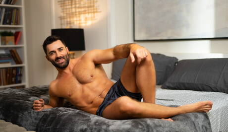 Gorgeous buddy Levi and sensual boy Brogan fuck ass after sucking cock