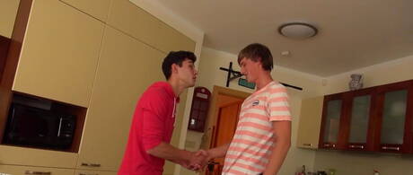 Beefy Antony Lorrca and czech beefy Ashton Montana fuck after blowjob