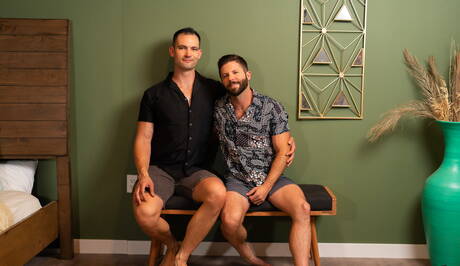 Tough guy Lan and beefy Holden sucking and fucking each other