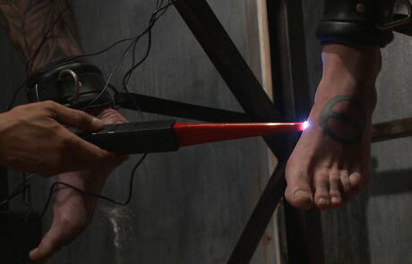 American young boy Ruckus in bondage porn scene