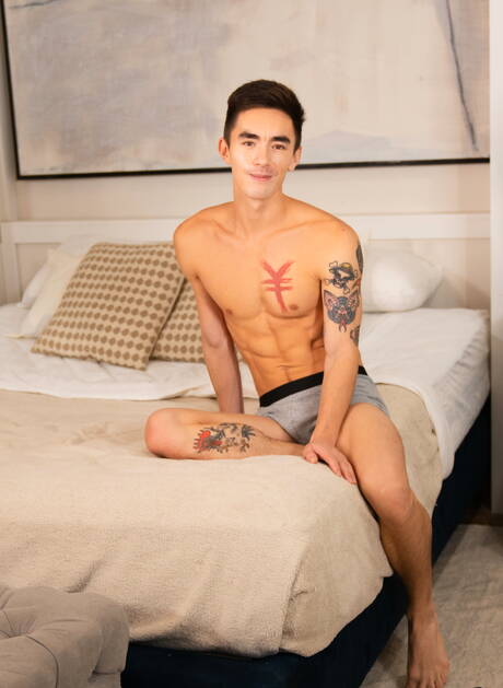 Nice american boys beefy Ricky Donovan and young boy Cody Seiya fuck ass after blowjob