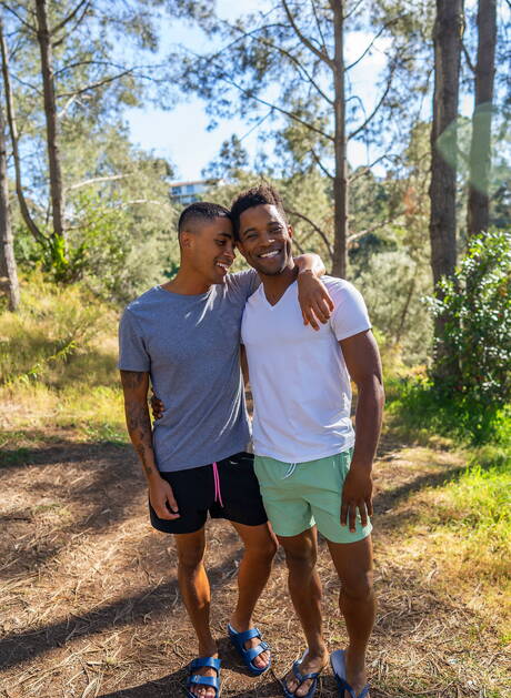 Sean Cody: Latin beefcake Ricky Donovan and  Landon have a hot couple sex outside