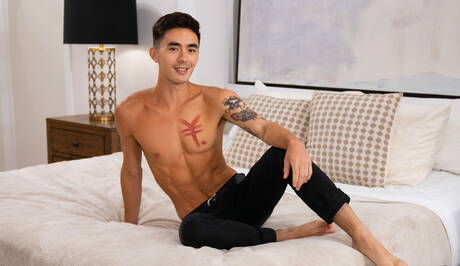 Tough guy Archie and asian hot twink Cody Seiya have a hot sex