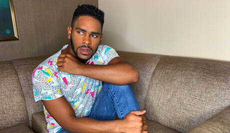 Black muscular Jayden Jaxx jerk off his cock