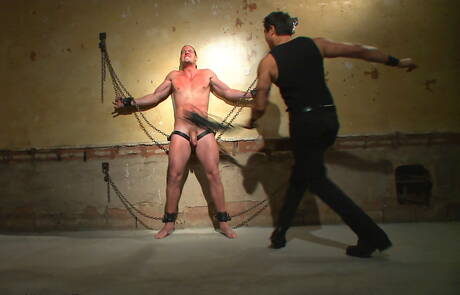 American muscular Kip Johnson in hard bdsm sex scene