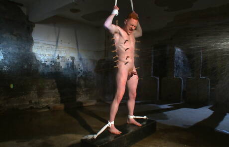 Tough guy Damien Moreau bondaged