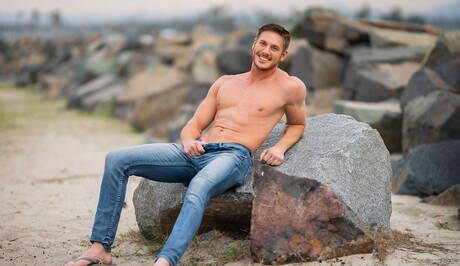 American beefy Jax Hayes and superstud Kurt have a good anal sex on the beach