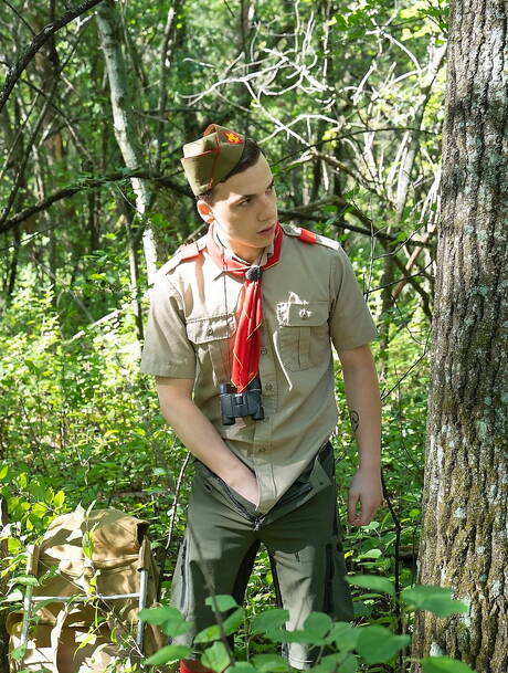 Scout Boys: Two american boys hunky guy Legrand Wolf and hunk Cole Blue have a hot sex outdoor