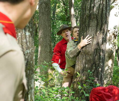 Two american boys hunky guy Legrand Wolf and hunk Cole Blue have a hot sex outdoor