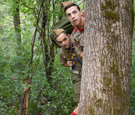 Lance Charger, Patriarch, Troye, Marcus in hot groupsex outdoor