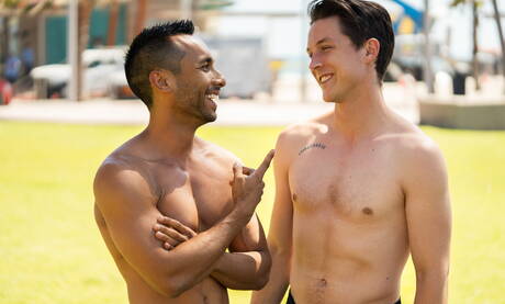 Stud Cole and tough guy Aleck sucking and fucking each other outside