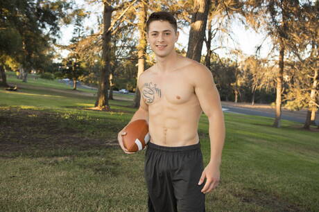 Strongman Lane and husky guy Thomas have a hot sex outdoor