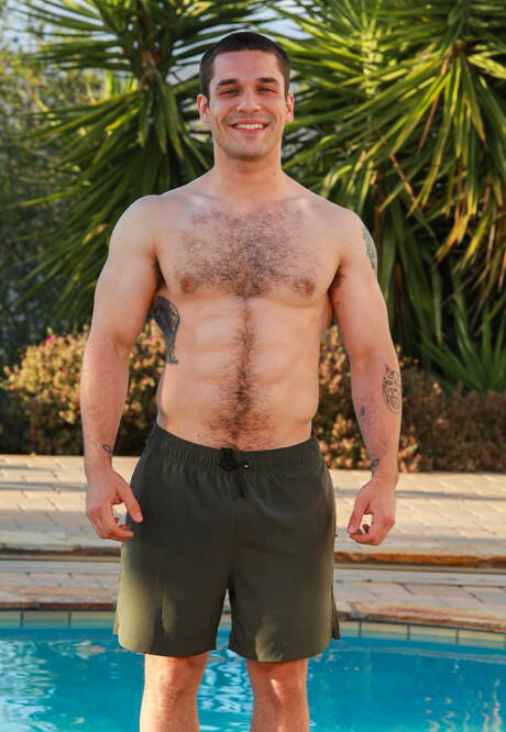 Hot americans, superstud Scott Finn and beautiful boy Jayden Marcos in hot ass fuck action at pool