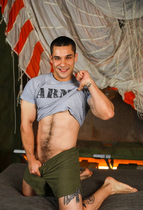 Active Duty: Hot americans, hairy stud Andrew Miller and strong bull Derek Kage in hot homosexual action
