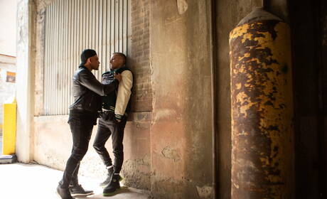 American beautiful boy Theo Brady and beefcake Miguel Exotic sucking and screwing each other outside