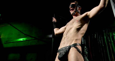 Two american guys mature bear Lance Charger and beautiful boy Maxx Monroe in hard bdsm sex scene