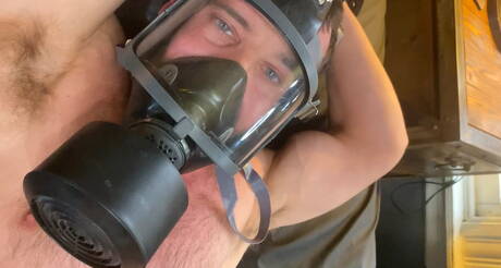 Two american dudes bear Kristofer Weston and hairy stud Mike Gaite in bondage sex scene