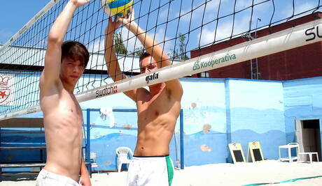 Superstud Radek and swedish beefy Tomas Brand sucking and fucking each other in bath