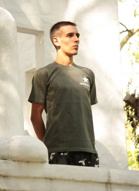 Young boy Antonio and hot twink Erick banged each other outdoor