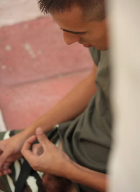 Young boy Antonio and hot twink Erick banged each other outdoor