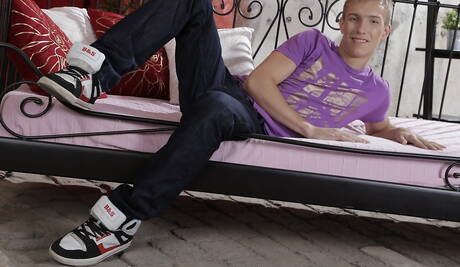 Two czech guys young dude Adrian Smallwood and strongman Sven Laarson have a good sex