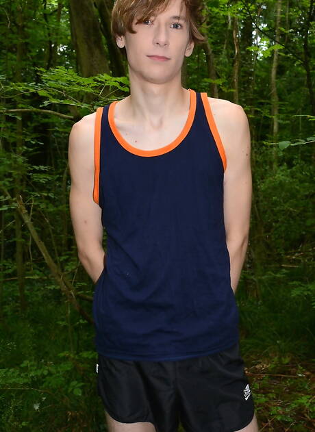 Polish twink Ethan White and young dude Rhys Casey have a hot couple scene outside